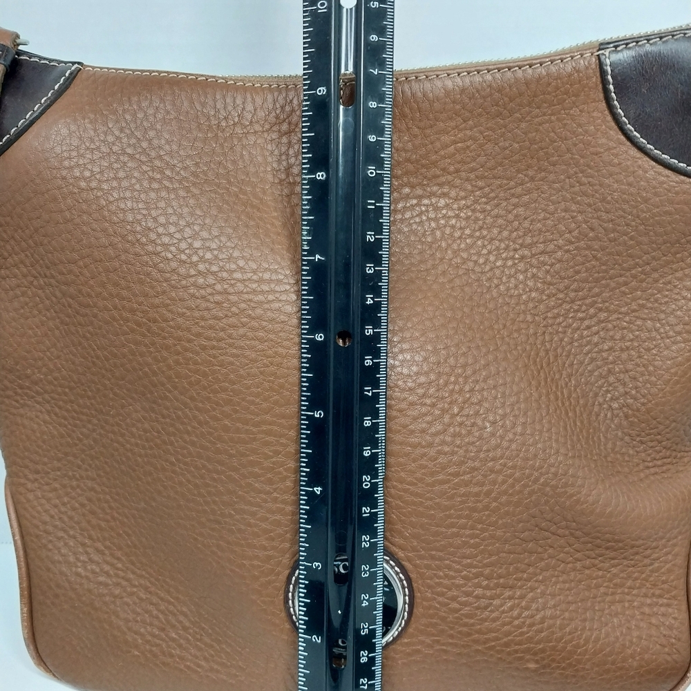 Dooney & Bourke All Weather Leather 2 Shoulder Brown Pebble Tote Bag - Picture 12 of 16